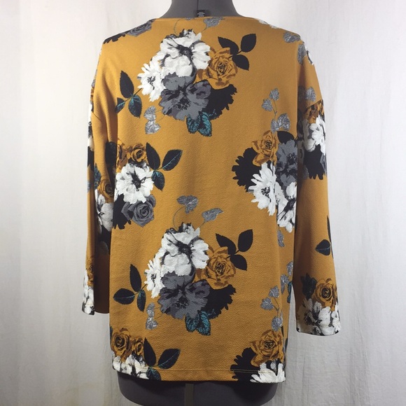 Jules & Leopold 3/4 Sleeve Floral Top Size M/M - Picture 4 of 9
